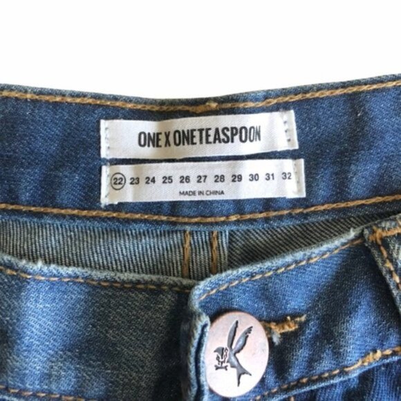 One Teaspoon Free People Jeans 22 XXS NWT Westender Flare Festival Boho Travel - Picture 7 of 15